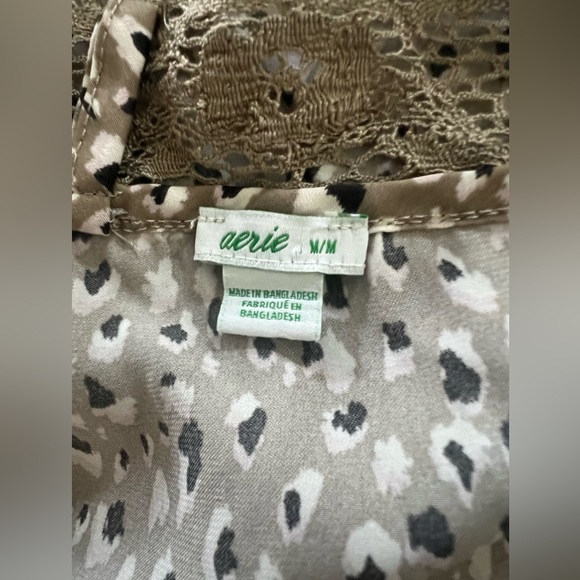 Aerie Animal Print Crocheted Lace Camisole Size Medium - Picture 5 of 5